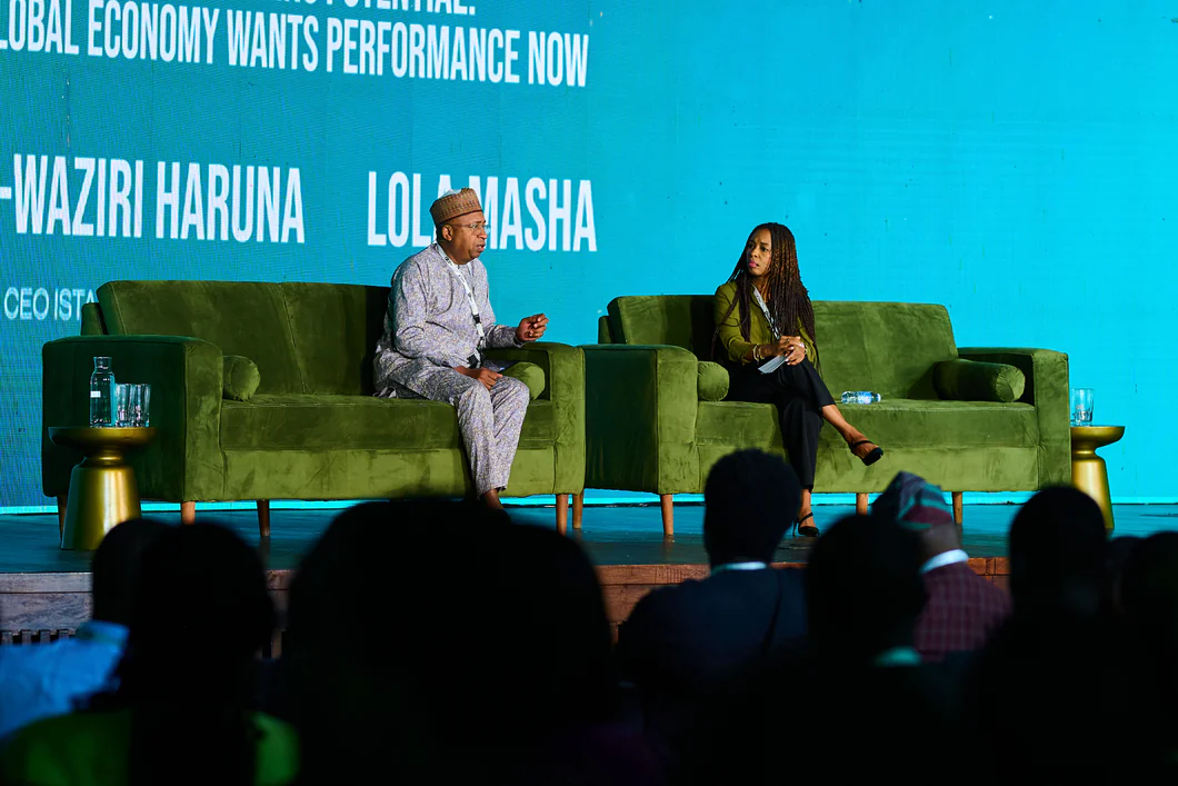 Lola Masha in conversation on stage